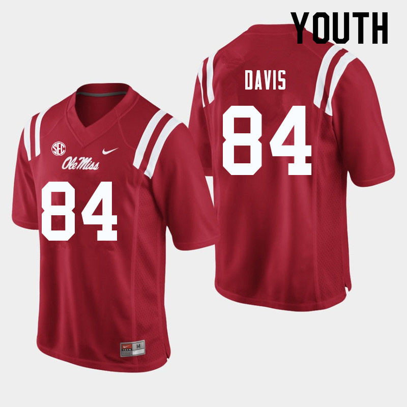 Youth #84 Qua Davis Ole Miss Rebels College Football Jerseys Sale-Red